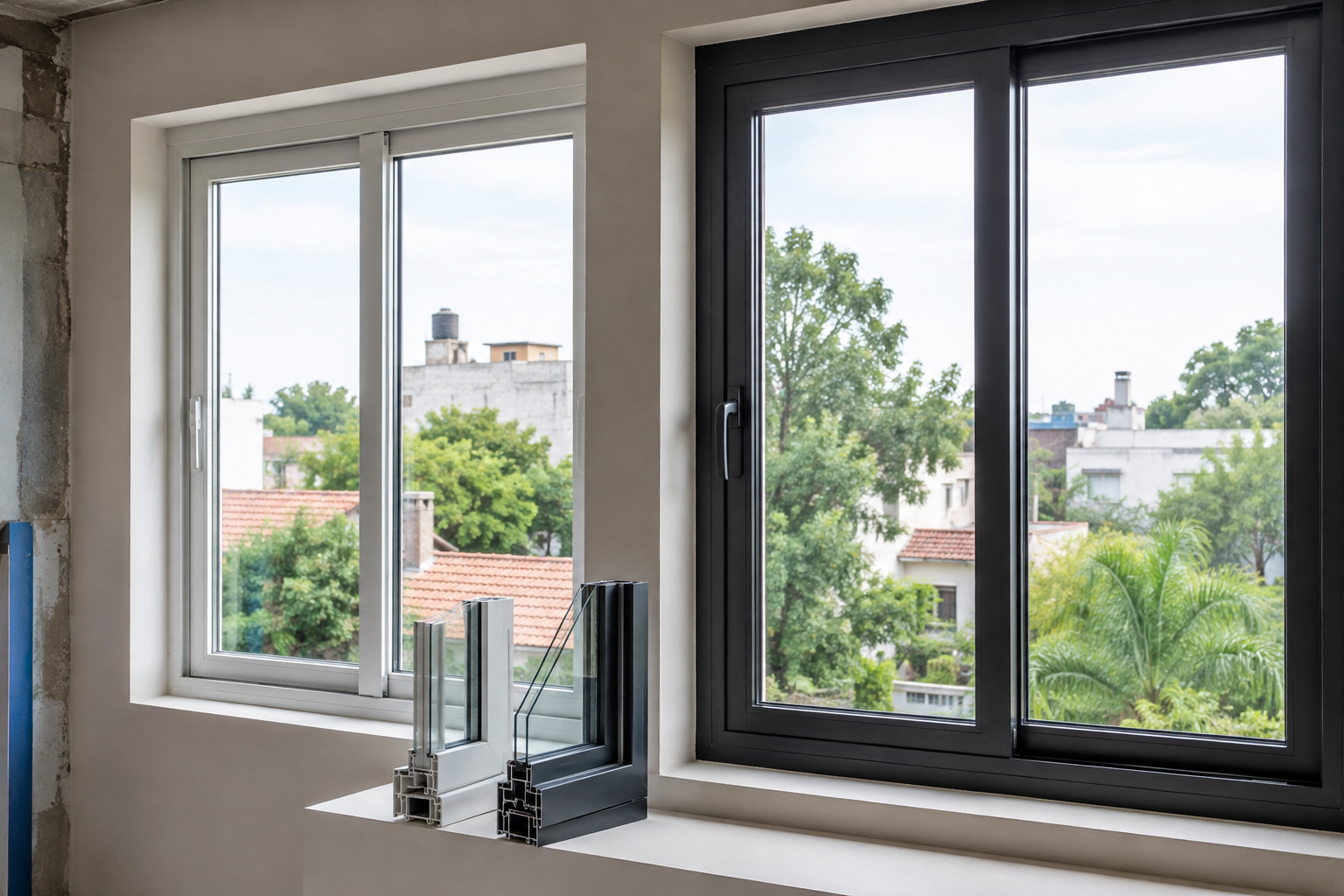Ventana con doble vidriado hermético